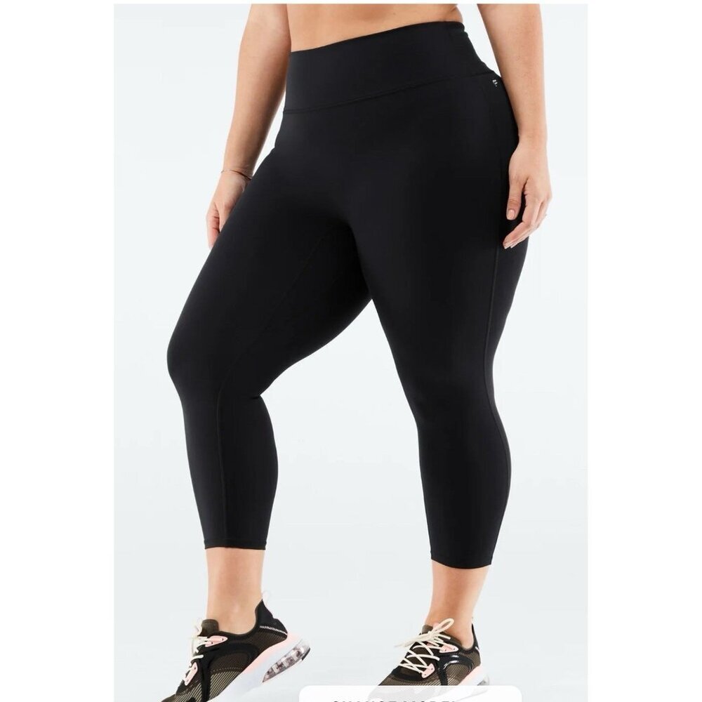 Fabletics Motion 365 Black High-Waisted Leggings Womens Size 1X Stretch Athletic - Picture 3 of 12